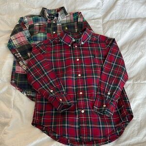 Boys Ralph Lauren Christmas Plaid shirts
